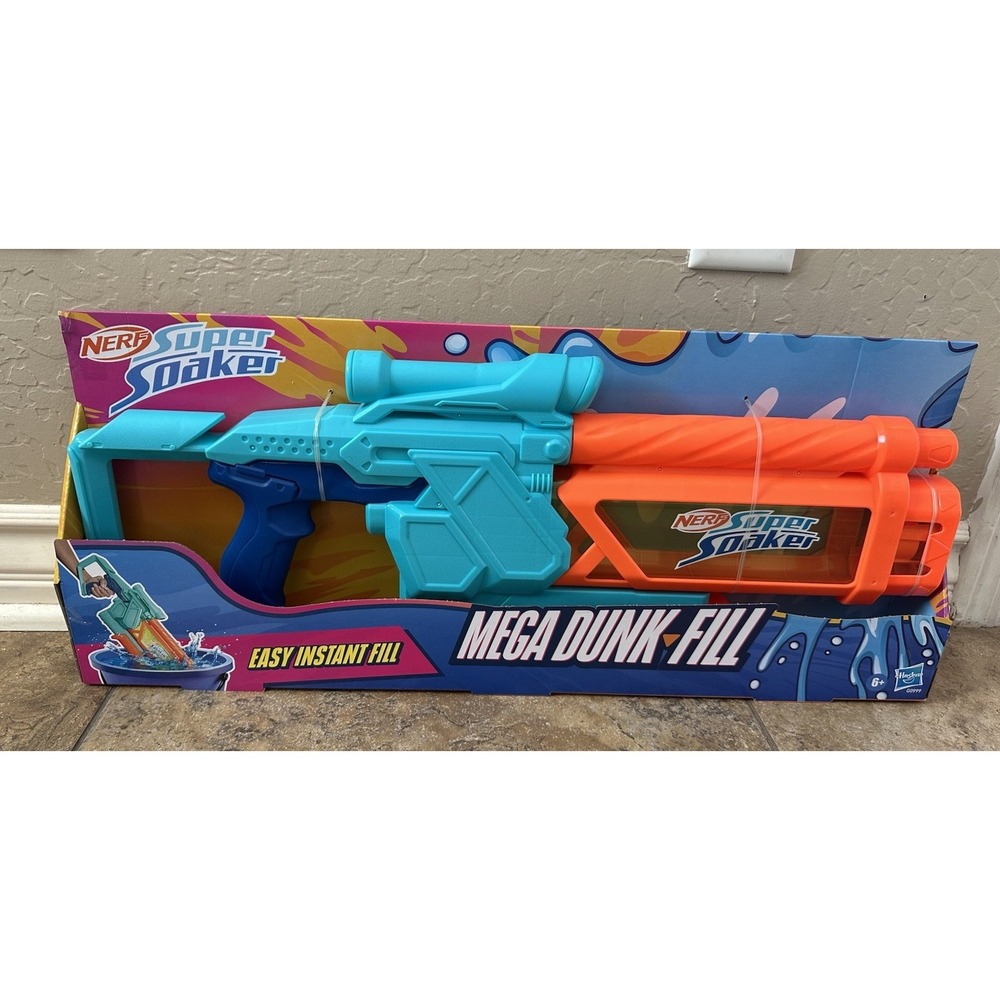 Nerf Super Soaker Mega Fill Water Blaster Instant Refill 33.9 oz Tank Ages 6+